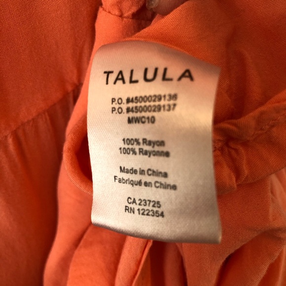 Talula Aritzia Mini Dress Spaghetti Strap Coral XS - Picture 4 of 5